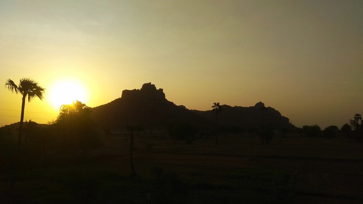 Sun Good morning in village