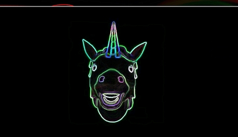 unicornio neon