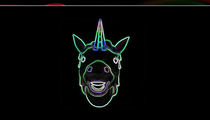 unicornio neon
