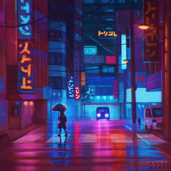 las luces nocturnas by Angel Ganev