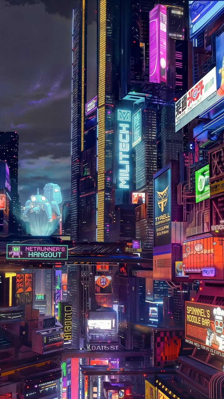 tower, neon Hintergrundbilder