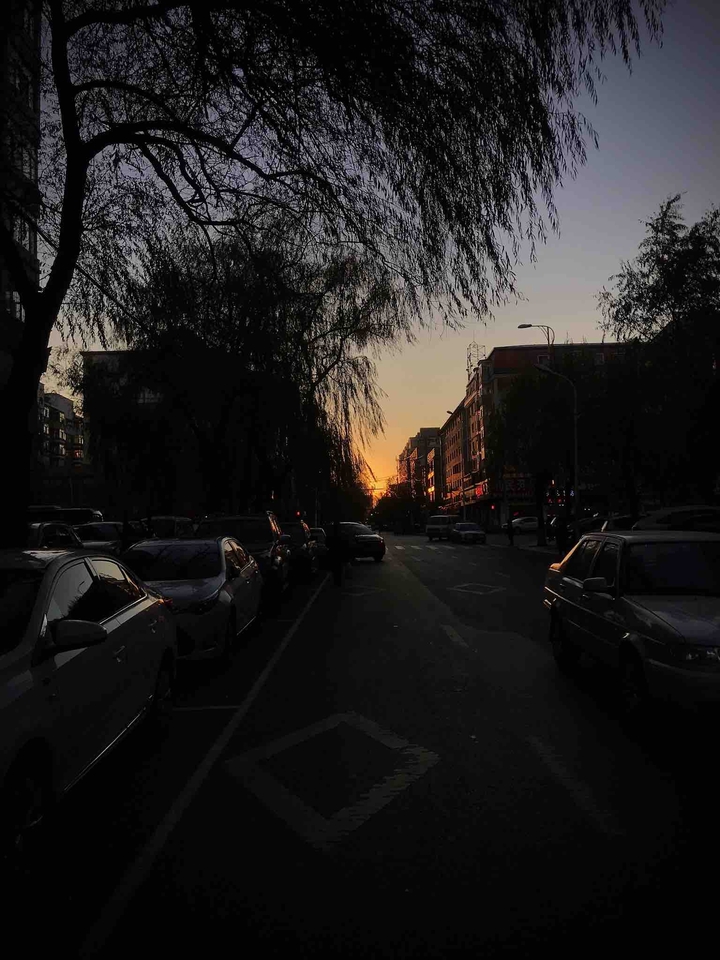 Day is dying in the west.