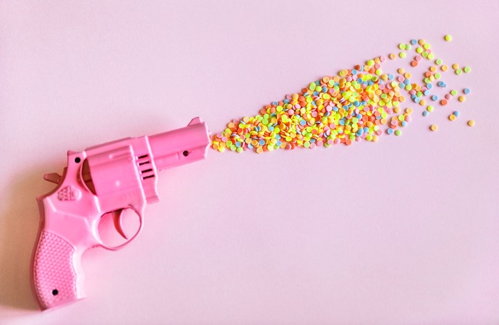 pink revolver gun...