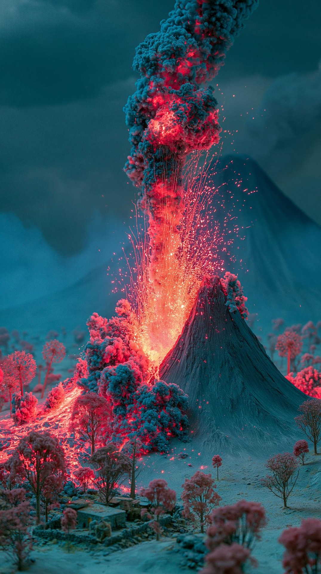 sfondi Volcano, lava