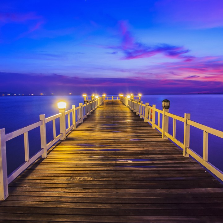 шпалери pier, blue