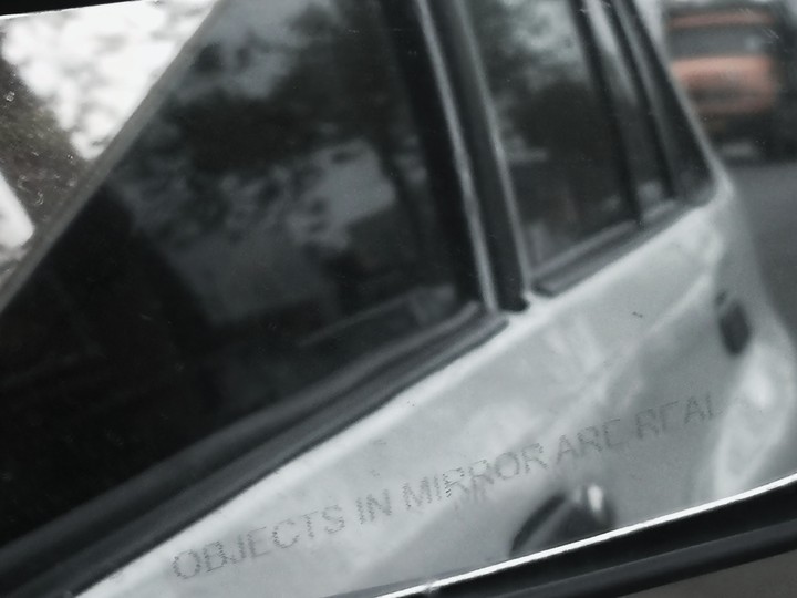 Objects in mirror