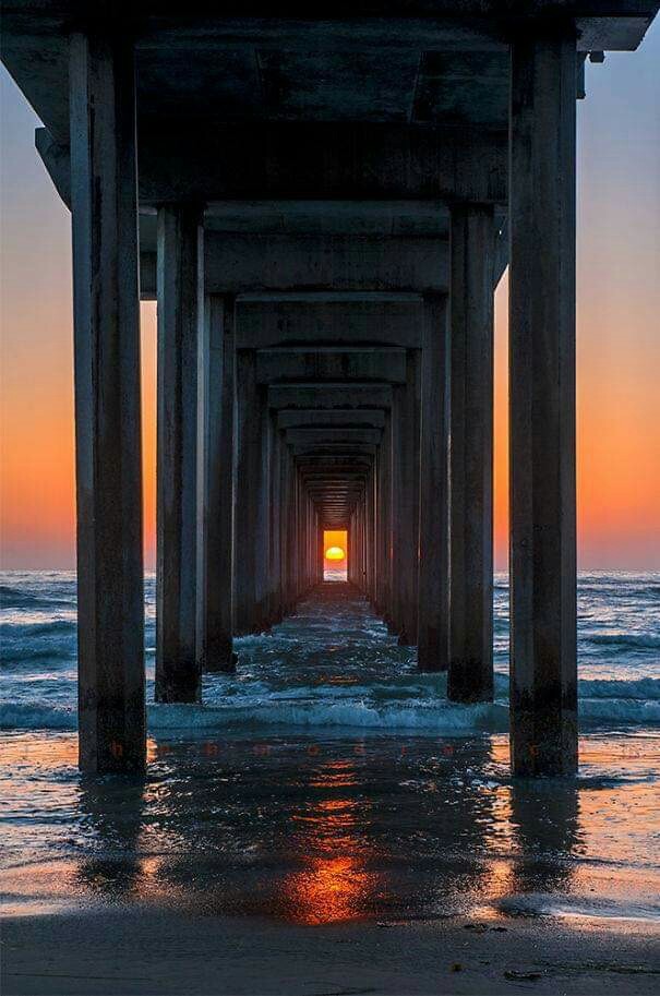 Mar y atardecer