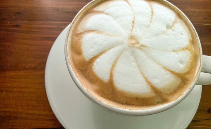 coffee art on the wood