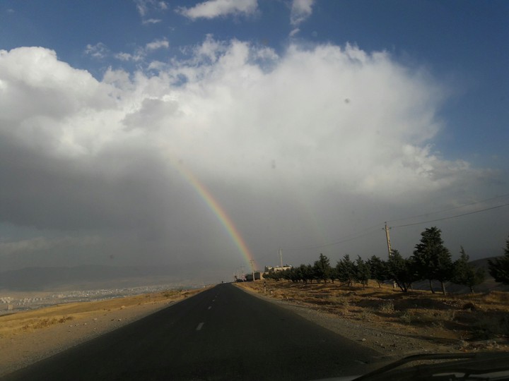 Rainbow in the city of Boroujerd