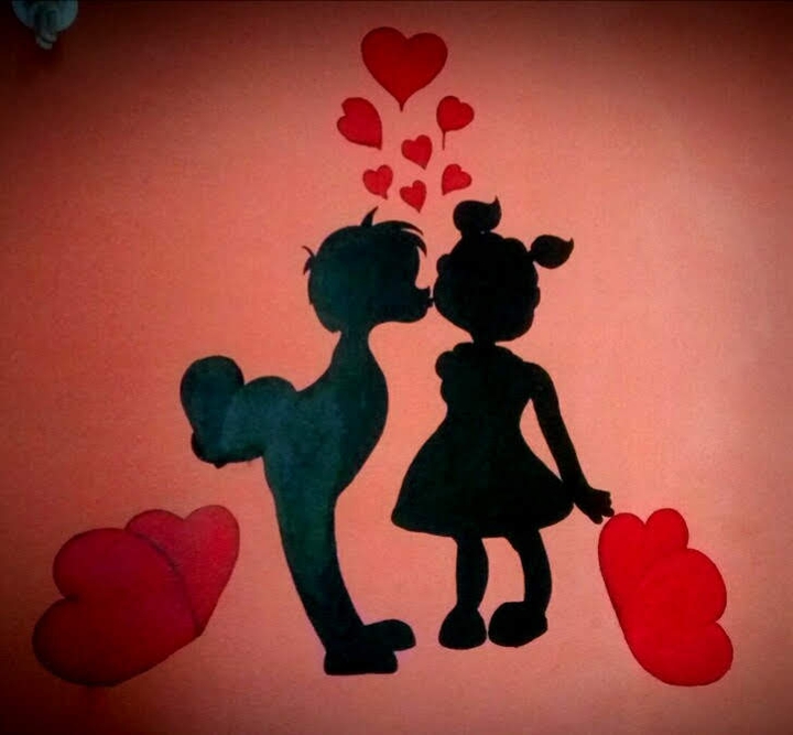 My wallpainting.  Couple in love.