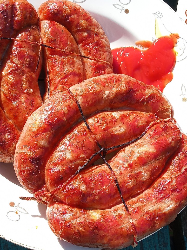 grilled sausages