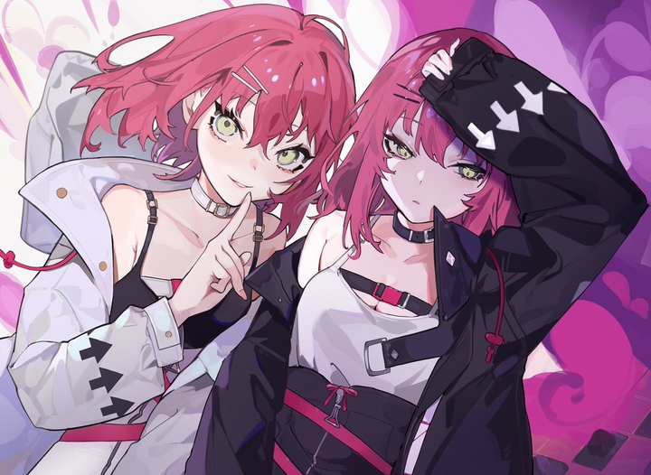 WHITE AND BLACK TWINS