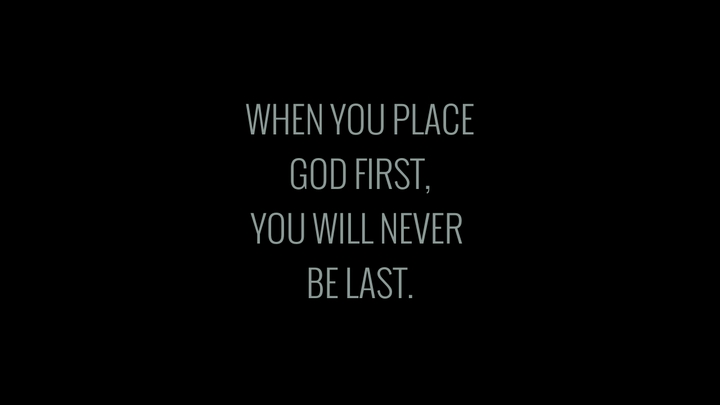 God first ?