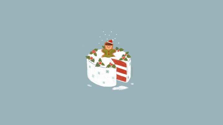 MARIMO on Christmas Cake