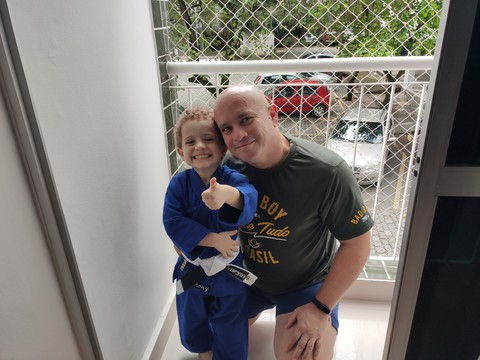 Eu e meu Judokinha Jiujiteiro.