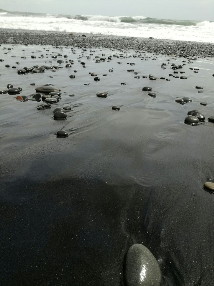 Stunning black sand