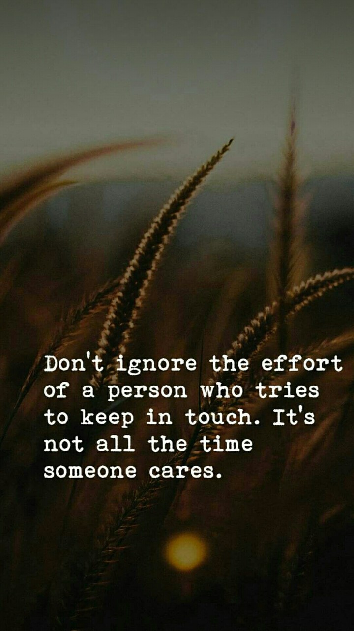 Don't ignore me