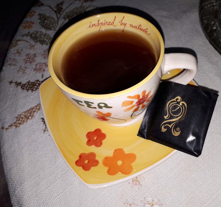 tea party  with delicious  mint chocolate