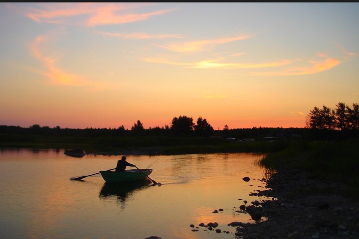 sunset at lake