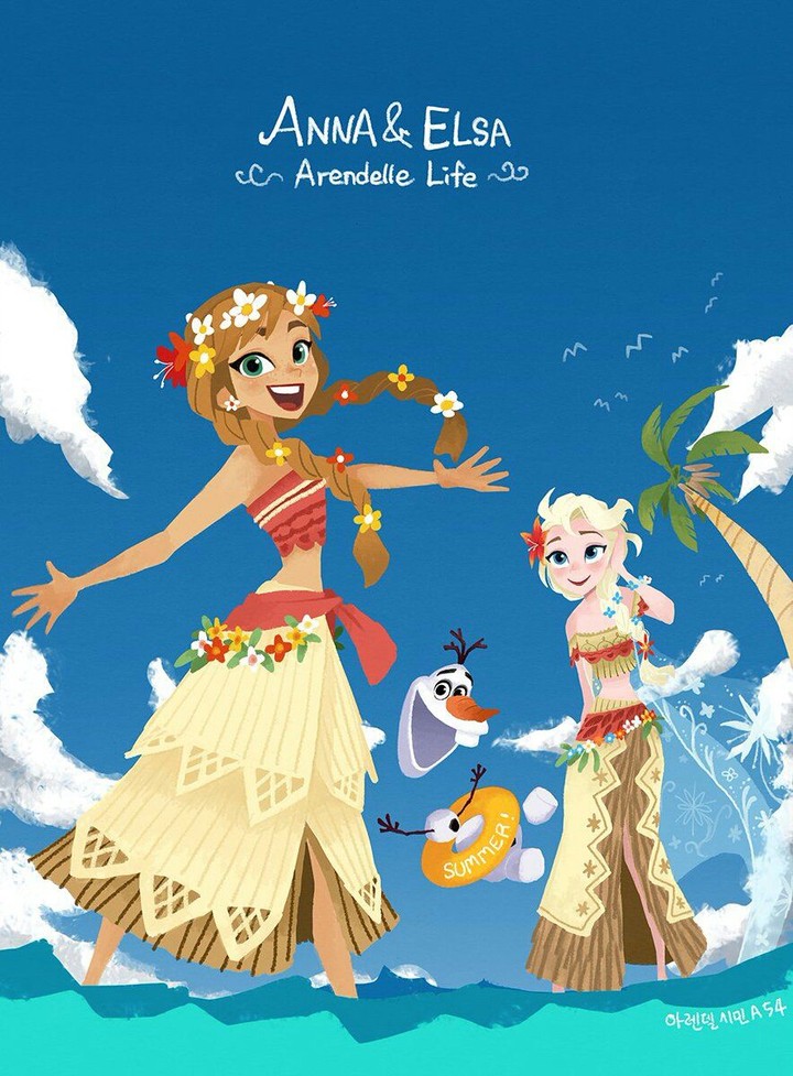 Anna, Elsa and Olaf