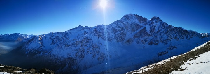 panorama of caucasus Mountain, cheget