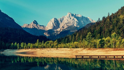 Mountains Lake River Sky Peak (HD)
