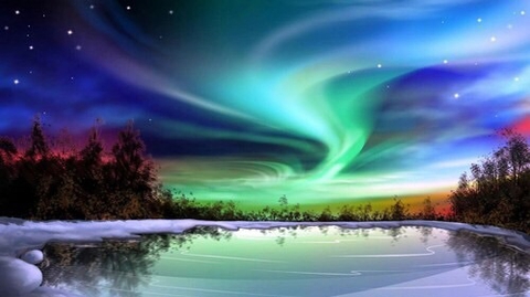 обои aurora, atmosphere