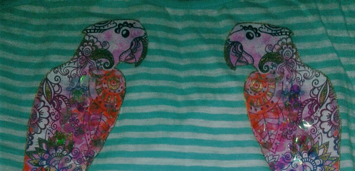 two sweet parrots