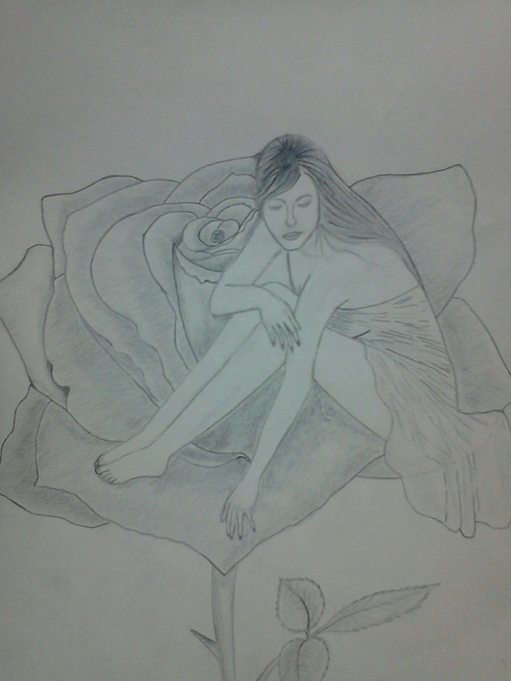 girl on rose