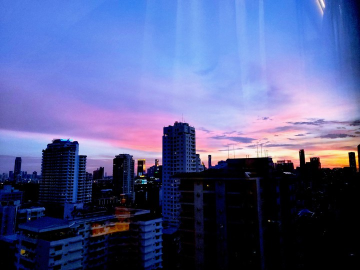 sunset sky, bangkok
