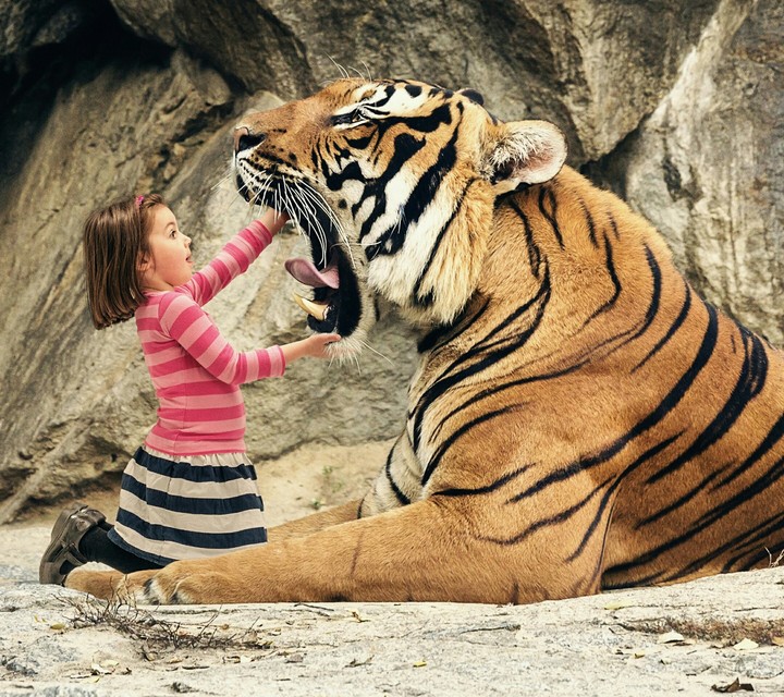 tiger and girl