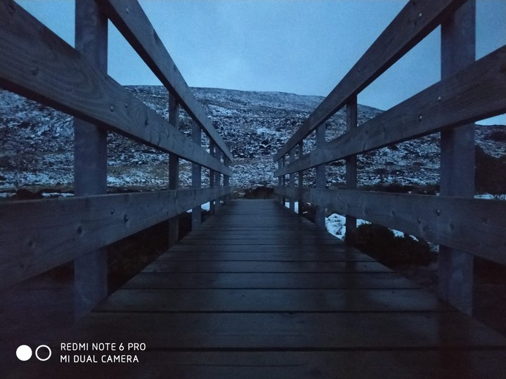 Wooden bridge,
Glendalough