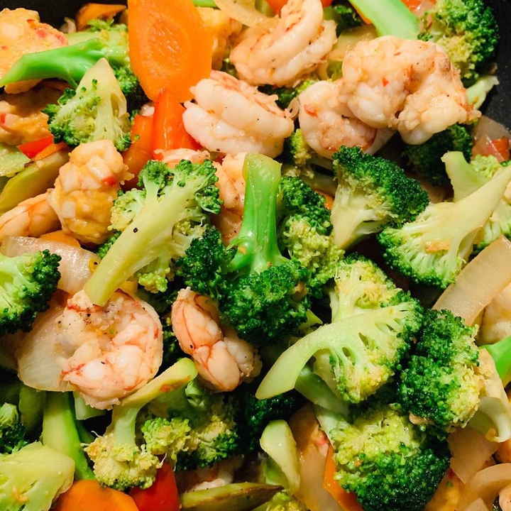 veggie mix with shrimp