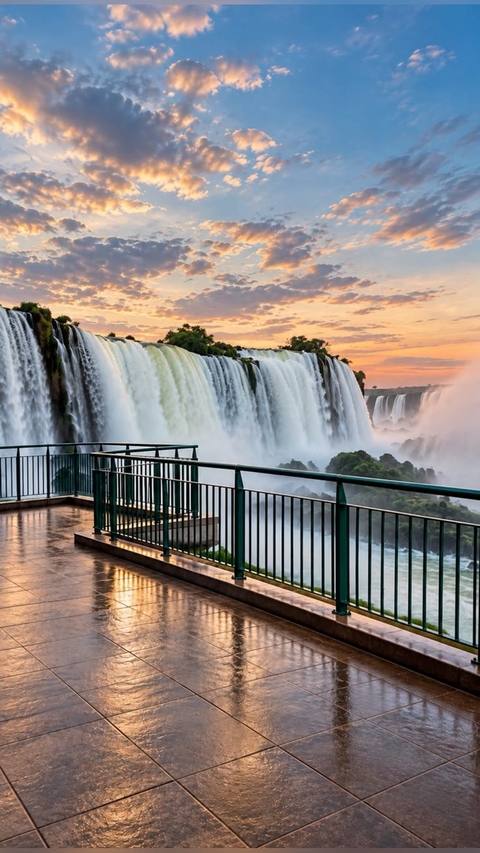 Waterfall, Dusk, Bridge