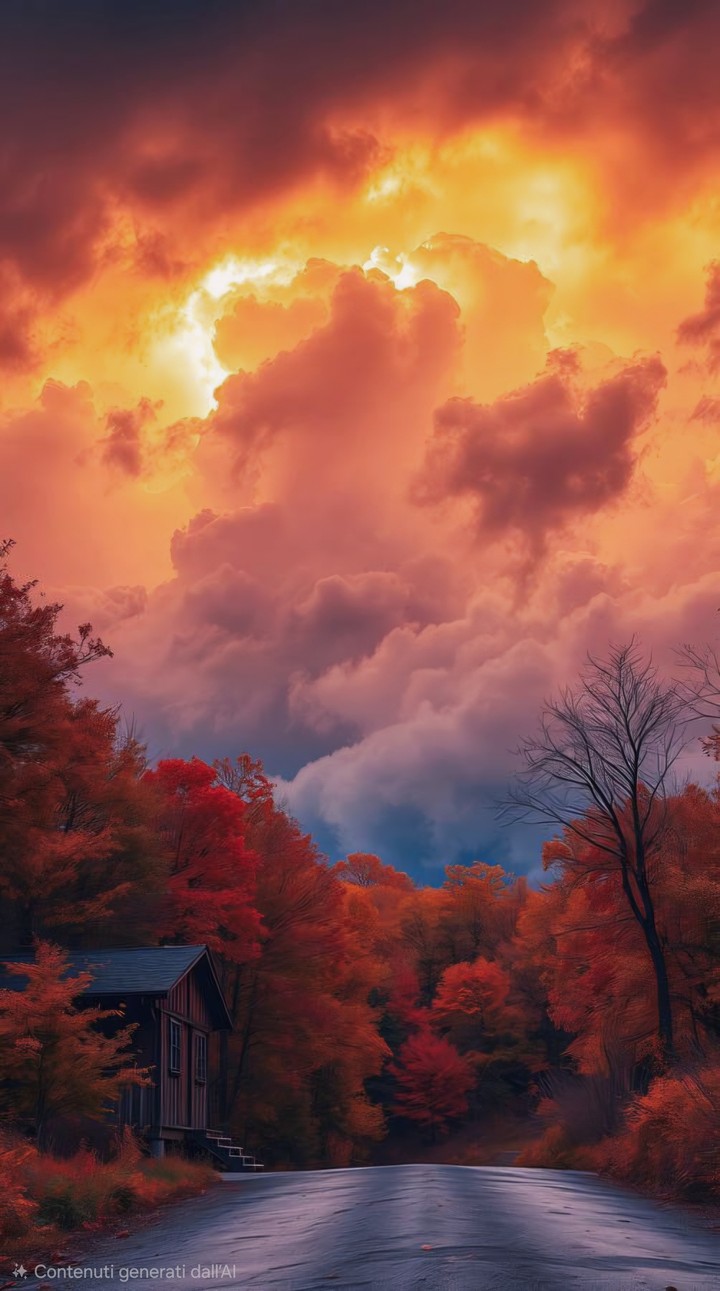 CLOUDY AUTUMN SUNSET