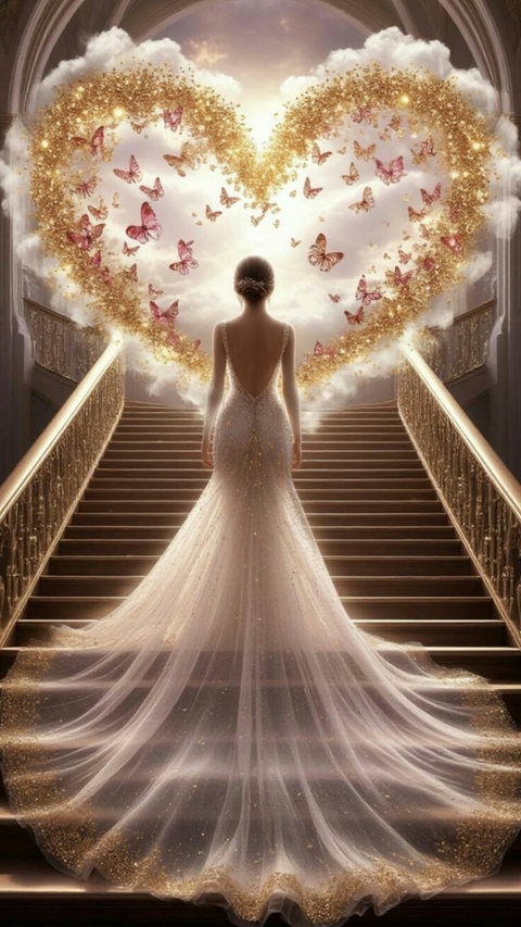 fonds d'écran bride, heart