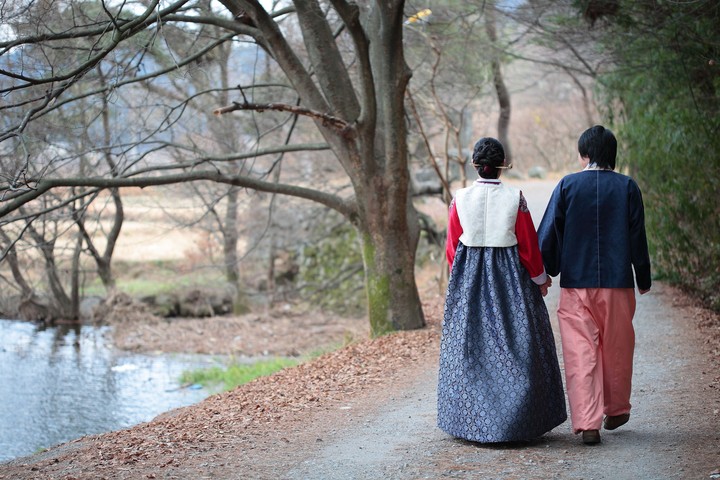 Couple in Korean Dress II