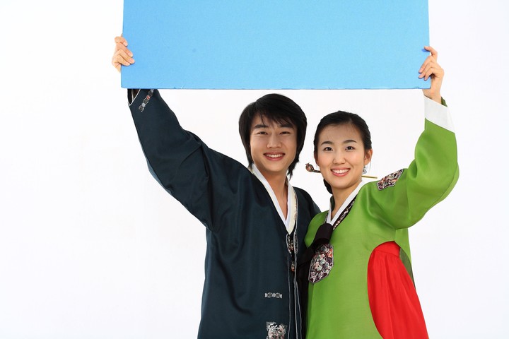 Couple in Korean Dress I