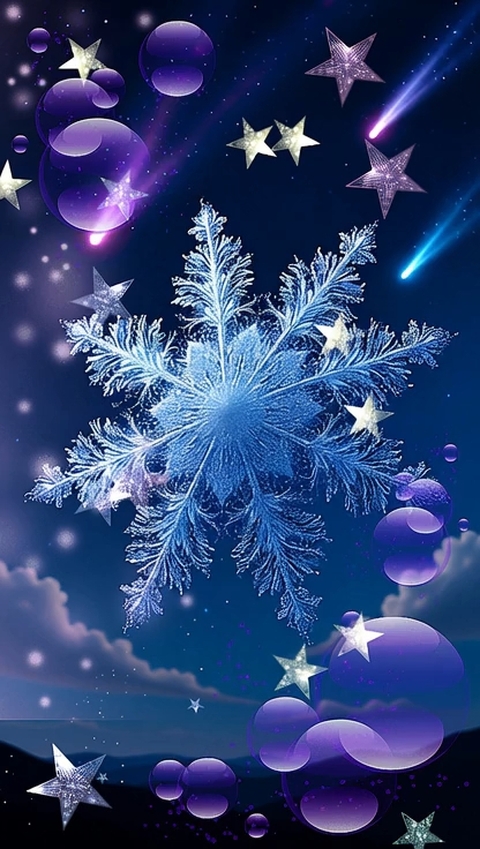 Snowy cosmos