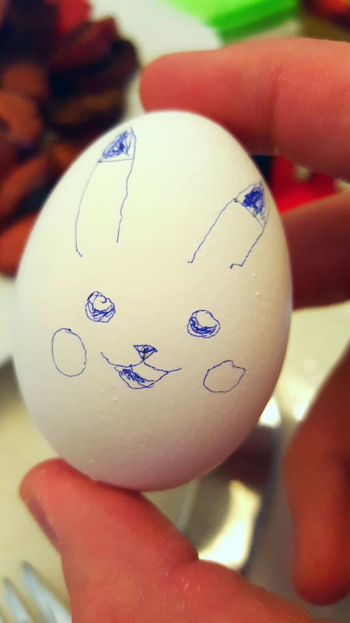 Pikachu sketch on egg