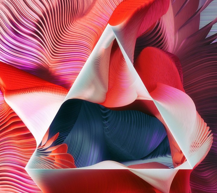 Red beautiful abstract art