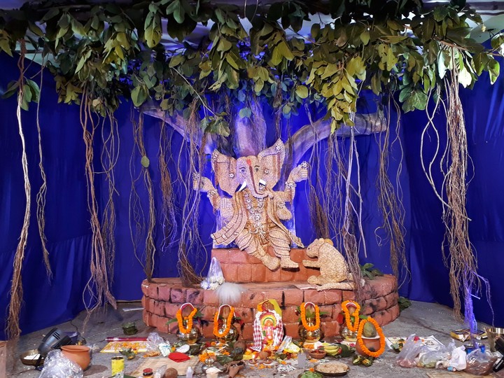ganpati made with peanuts