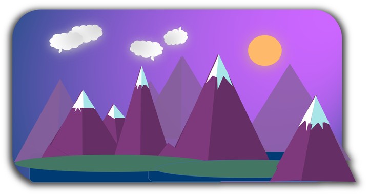 Flat design Mountains