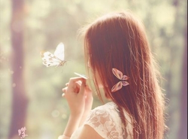 girl with butterfly