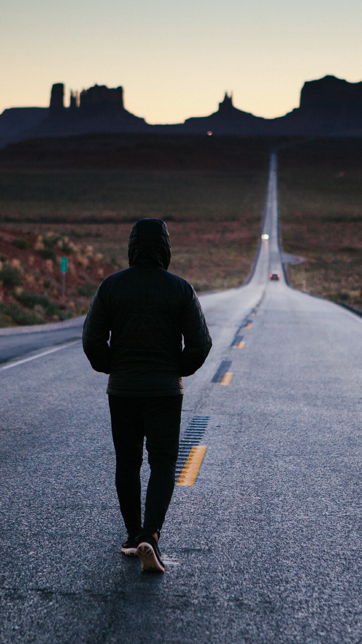 walking alone and lonely...