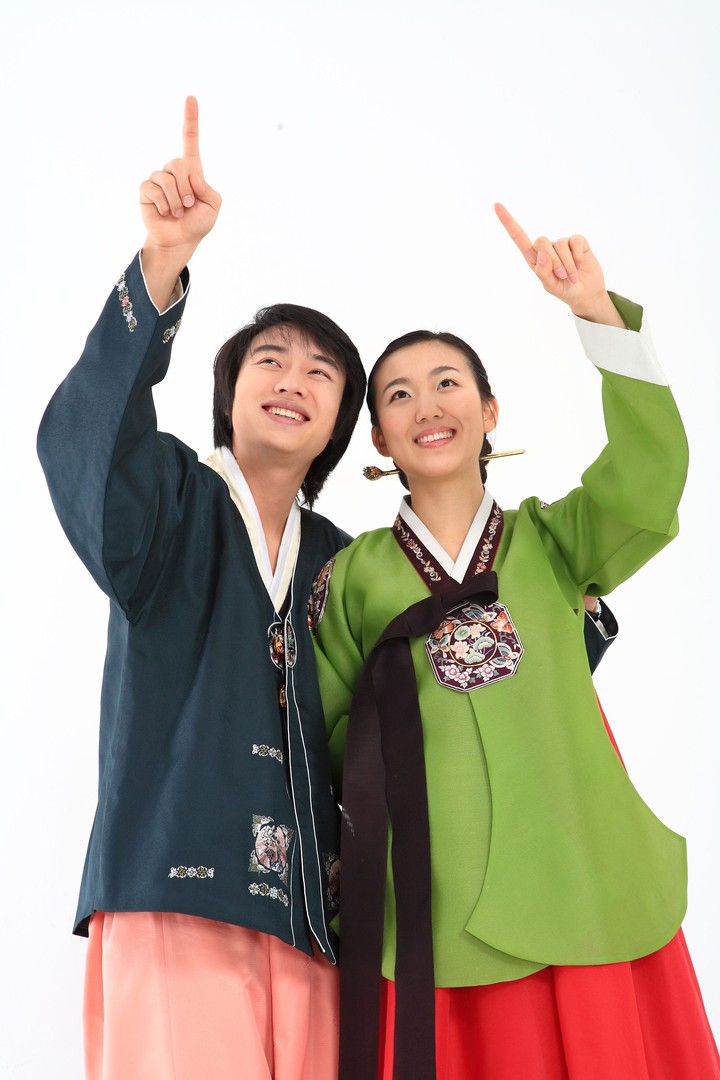 Couple in Korean Dress I