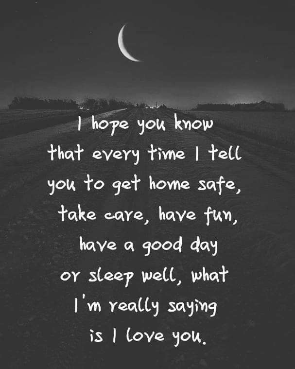 I love you
