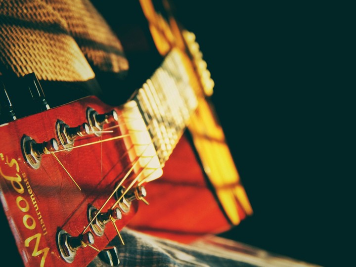 guitar in sunlight