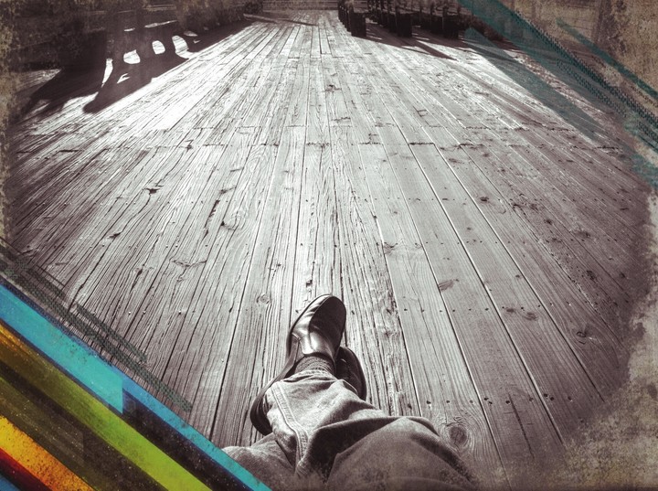 Sitting on the pier, reflecting the days journey.