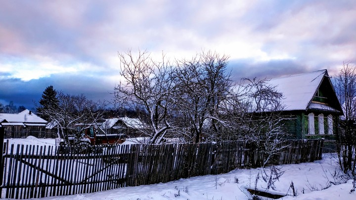 Russian village.